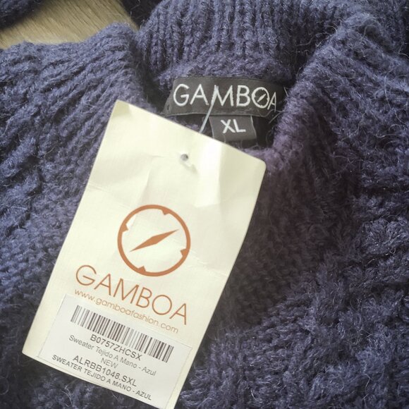 NWT Gamboa Alpaca Sweater for Men Hand Knitted Cabled Sweater - Picture 11 of 12